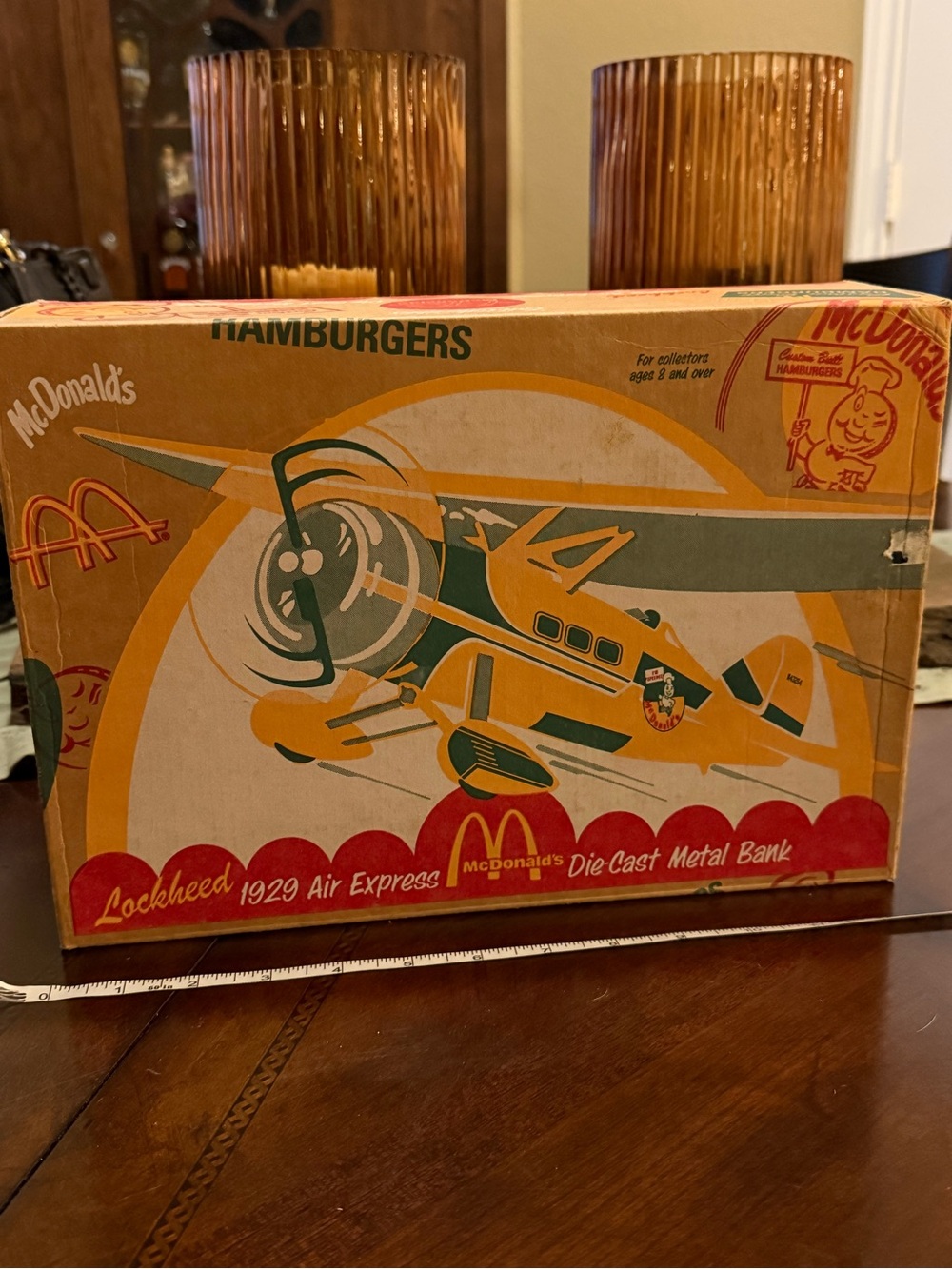 McDonald's Yellow & Green Die-Cast Airplane Bank